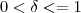0<\delta<=1