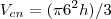 {V}_{cn}=(\pi{6}^{2}h)/3 {V}_{cn}=(\pi{6}^{2}h)/3