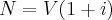 N=V(1+i)