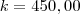 k = 450,00 k = 450,00