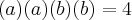 (a)(a)(b)(b)=4 (a)(a)(b)(b)=4