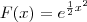 F(x)=e^{\frac{1}{2} x^2}