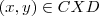 (x,y)\in CXD (x,y)\in CXD