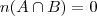 n (A\cap B) = 0