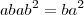 abab^2 = ba^2