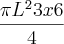 \frac{\pi{L}^{2}3x6}{4}