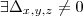 \exists \Delta_{x,y,z} \neq 0 \exists \Delta_{x,y,z} \neq 0