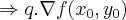 \Rightarrow q.\nabla f({x}_{0},{y}_{0}) \Rightarrow q.\nabla f({x}_{0},{y}_{0})