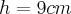 h = 9 cm