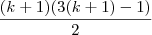 \frac{(k+1)(3(k+1)-1)}{2}