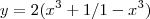 y=2({x}^{3}+1/1-{x}^{3})