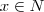 x \in \math{N} x \in \math{N}