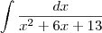 \int \frac{dx}{x^2+6x+13}