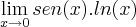 \lim_{x\rightarrow0}{sen(x).ln(x)} \lim_{x\rightarrow0}{sen(x).ln(x)}