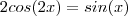 2cos(2x)=sin(x)