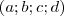 (a; b; c; d) (a; b; c; d)