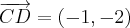 \overrightarrow{CD}=(-1,-2) \overrightarrow{CD}=(-1,-2)