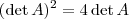 (\det A)^2 = 4 \det A