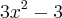 {3x}^{2} - 3