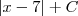 \left|x-7 \right|+C