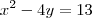 x^2-4y=13