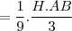 =\frac{1}{9}.\frac{H.AB}{3}