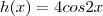 h(x)=4cos2x